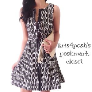 Anthropologie Black & Cream Tonnelle Dress